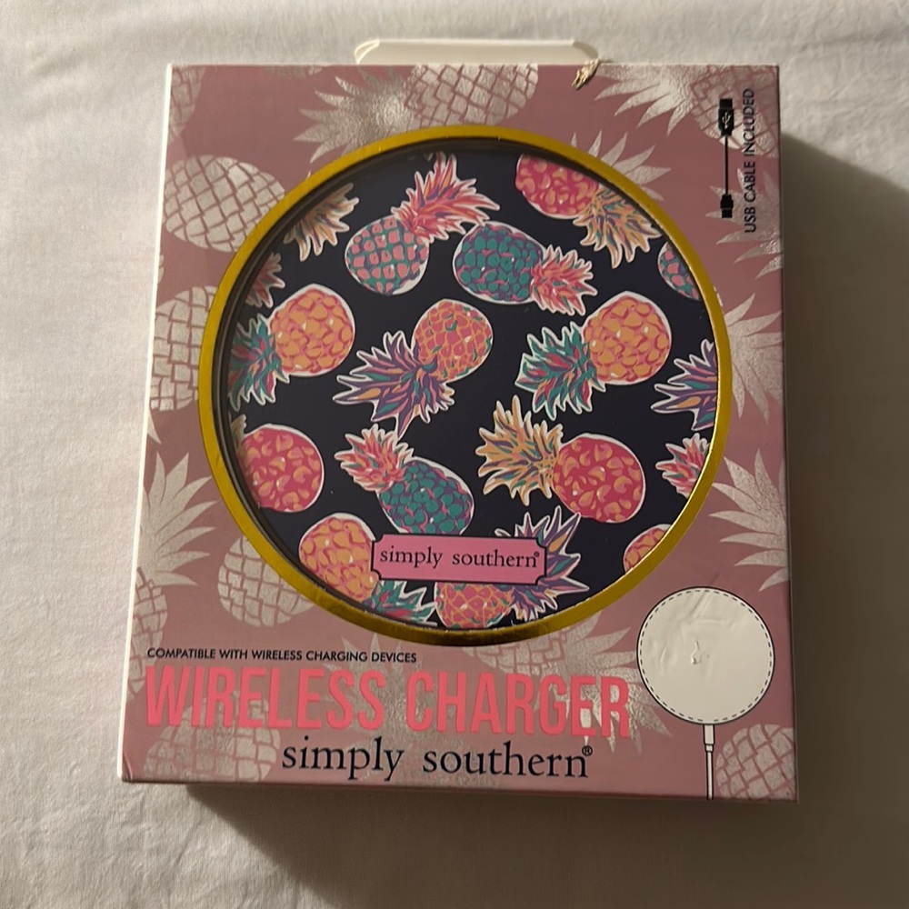 Simply southern wireless charger summer pineapple brand new!